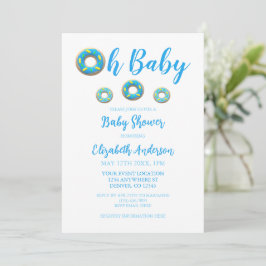 Oh Baby Donut Baby Shower Inbjudningar