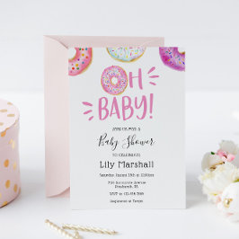 Oh Baby Donut Baby Shower Inbjudningar