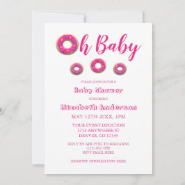 Oh Baby Donut Baby Shower Inbjudningar
