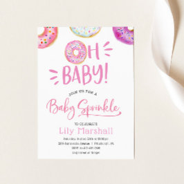 Oh Baby Donut Baby Sprinkle Inbjudningar