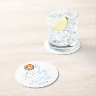 Oh Baby Donut Sprinkle Boys Baby Shower Underlägg Papper Rund