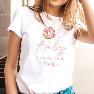 Oh Baby Donut Sprinkle Girls Baby Shower T Shirt