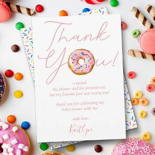 Oh Baby Donut Sprinkle Girls Baby Shower Tack Kort