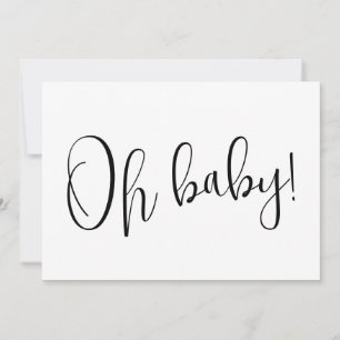Oh Baby Dusty Blue Modern Gravid Meddelande
