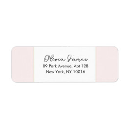 Oh Baby Elegant Script Pink Address Labels Returadress Etikett