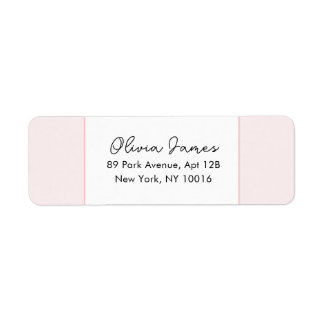 Oh Baby Elegant Script Pink Address Labels Returadress Etikett
