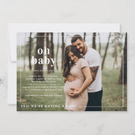 Oh Baby | Enkel foto-babystölder Inbjudningar