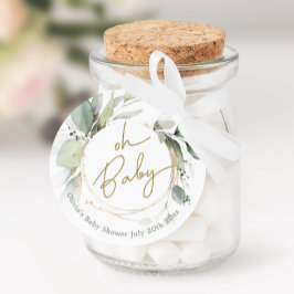 Oh Baby Eucalyptus Baby Shower Favor Taggar Gåvor Etiketter