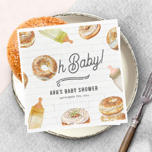 Oh Baby Flaskor & Bagels Baby Shower Brunch Pappersservett