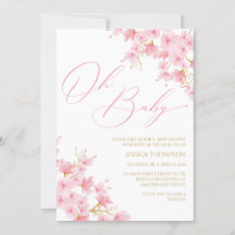 Oh Baby Floral Baby Shower Cherry Blossom