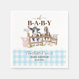 Oh Baby Gårdsdjur Barnyard Baby Shower Servetter