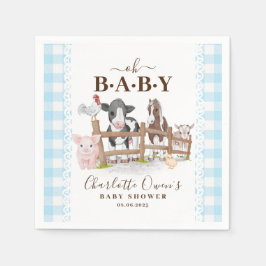 Oh Baby Gårdsdjur Barnyard Baby Shower Servetter