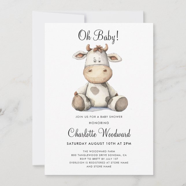 Oh Baby Gender Neutral Boho Baby Shower Inbjudningar (Framsida)