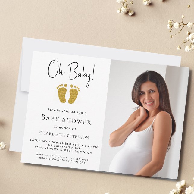Oh Baby Gender-Neutralt Baby Shower Inbjudningar (Skapare uppladdad)