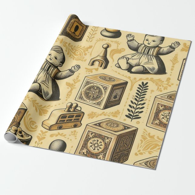 Oh Baby Gift Wrap Presentpapper (Utrullad)