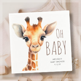 Oh Baby Giraffe Baby Shower Pappersservett