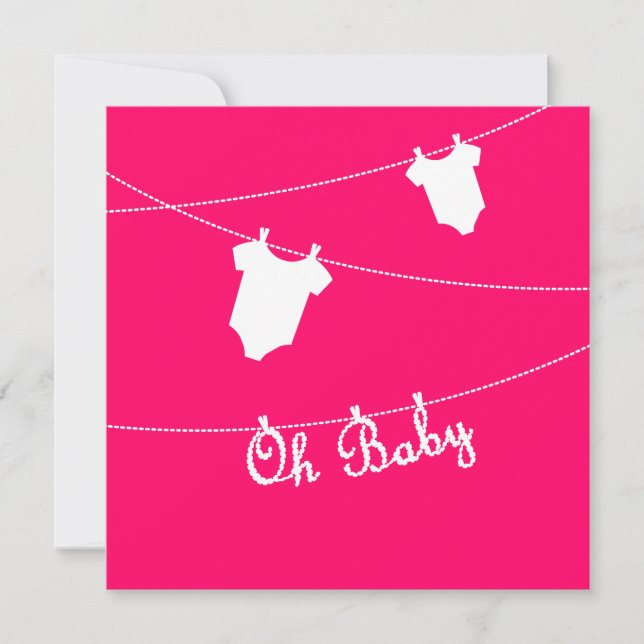 Oh Baby graviditetstillkännagivande Meddelande (Framsida)