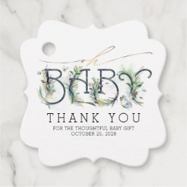 Oh Baby Guld Lövs Greenery Baby Shower Gåvor Etiketter