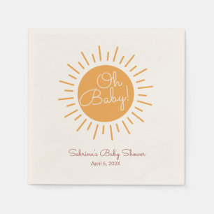 Oh Baby gullgosse boho solshine babydusch Pappersservett