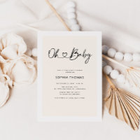 Oh Baby Heart-teckensnittet minimum Soft Beige Bab