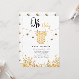 Oh Baby Honey Bee Baby Shower Inbjudningar
