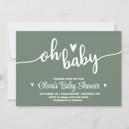 Oh Baby-inbjudan Inbjudningar