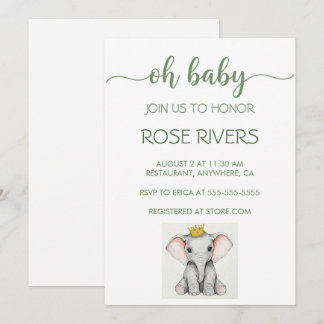 OH BABY INBJUDAN MED BABY ELEPHANT MED KRONA