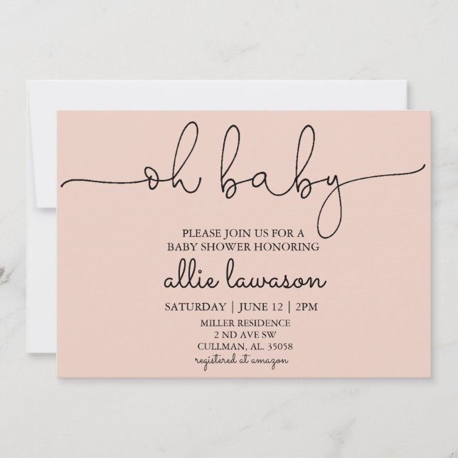 Oh Baby | Inbjudan till babyvisningsprogram (Framsida)