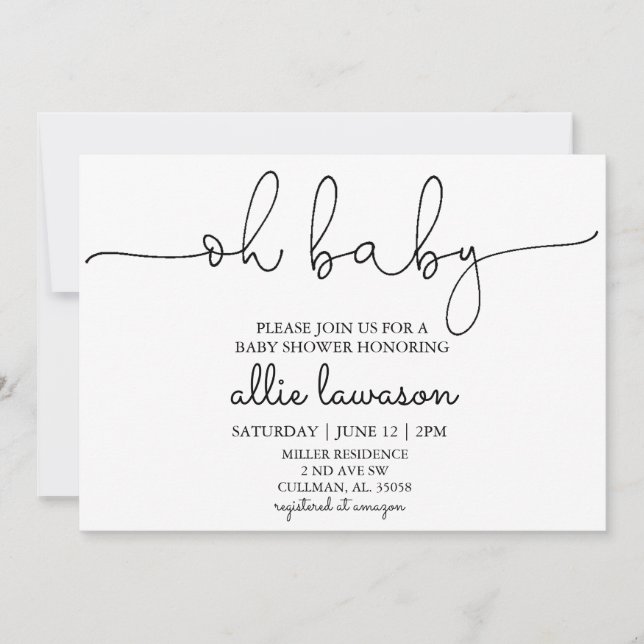 Oh Baby | Inbjudan till babyvisningsprogram (Framsida)