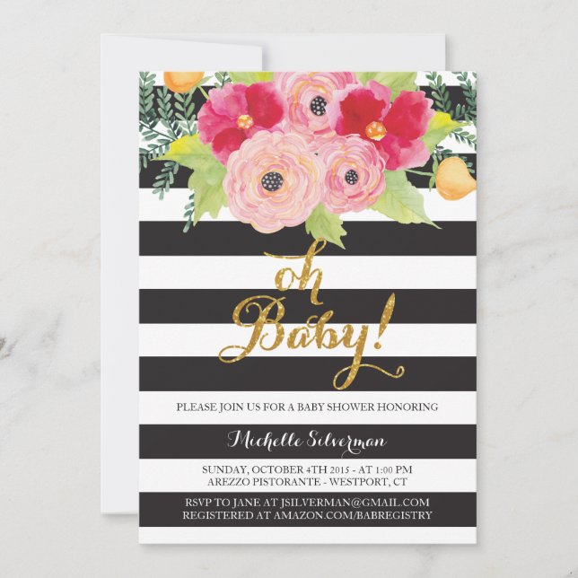 Oh baby! inbjudningar (Framsida)