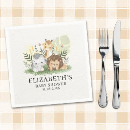 Oh Baby Jungle Animals Baby Shower Pappersservett