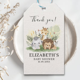 Oh Baby Jungle Animals Baby Shower Presentetikett