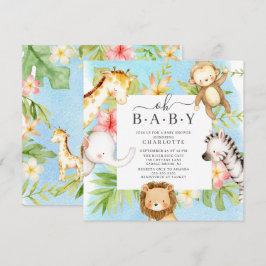 Oh Baby Jungle Baby Shower-inbjudan Inbjudningar
