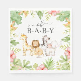 Oh Baby Jungle Baby Shower Pappra Napkins Pappersservett