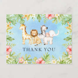 Oh Baby Jungle Baby Shower Tack Vykort