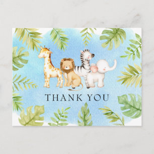 Oh Baby Jungle Baby Shower Tack Vykort