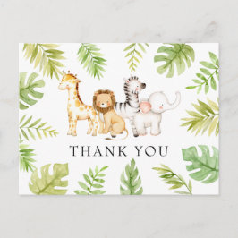 Oh Baby Jungle Baby Shower Tack vykort