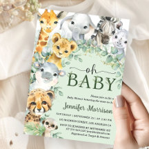 Oh Baby Jungle Safari Djur Baby Shower