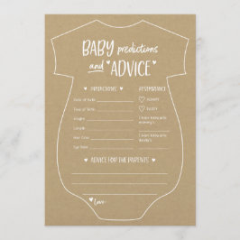 Oh Baby Kraft Predictions and Advice Card Inbjudningar