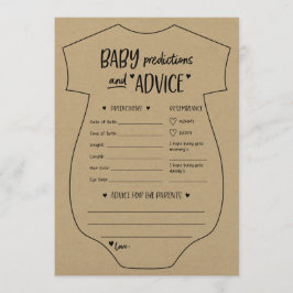 Oh Baby Kraft Predictions and Advice Card Inbjudningar