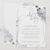 Oh Baby Lavender Blommigt Ro Chic Baby Shower