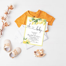Oh Baby Lemon Baby Shower-inbjudan