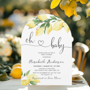 Oh Baby Lemon Citrus Baby Shower-inbjudan Inbjudningar