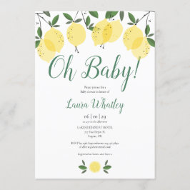 Oh Baby Lemons Baby Shower Inbjudningar