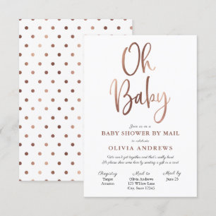 Oh Baby Long Avstånd Baby Shower-inbjudan Inbjudningar