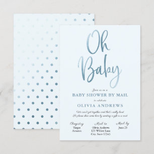Oh Baby Long Avstånd Baby Shower-inbjudan Inbjudningar