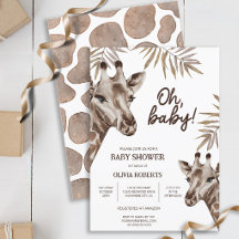 Oh Baby Mamma och Baby Giraffe Neutralt Baby Showe