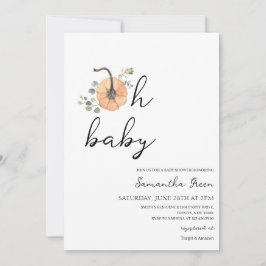 Oh Baby minimalistisk babyutlösarinbjudan till Pum Inbjudningar