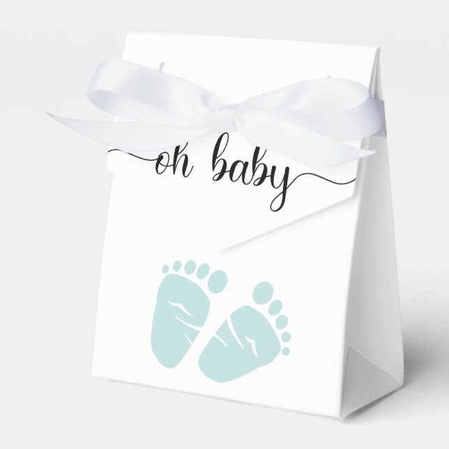 Oh Baby Mint Feet Baby Shower Presentaskar (Framsidan Sidan)