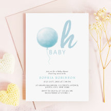 Oh Baby Mjuk Pastellblå Ballong Babypojke Bebisbad